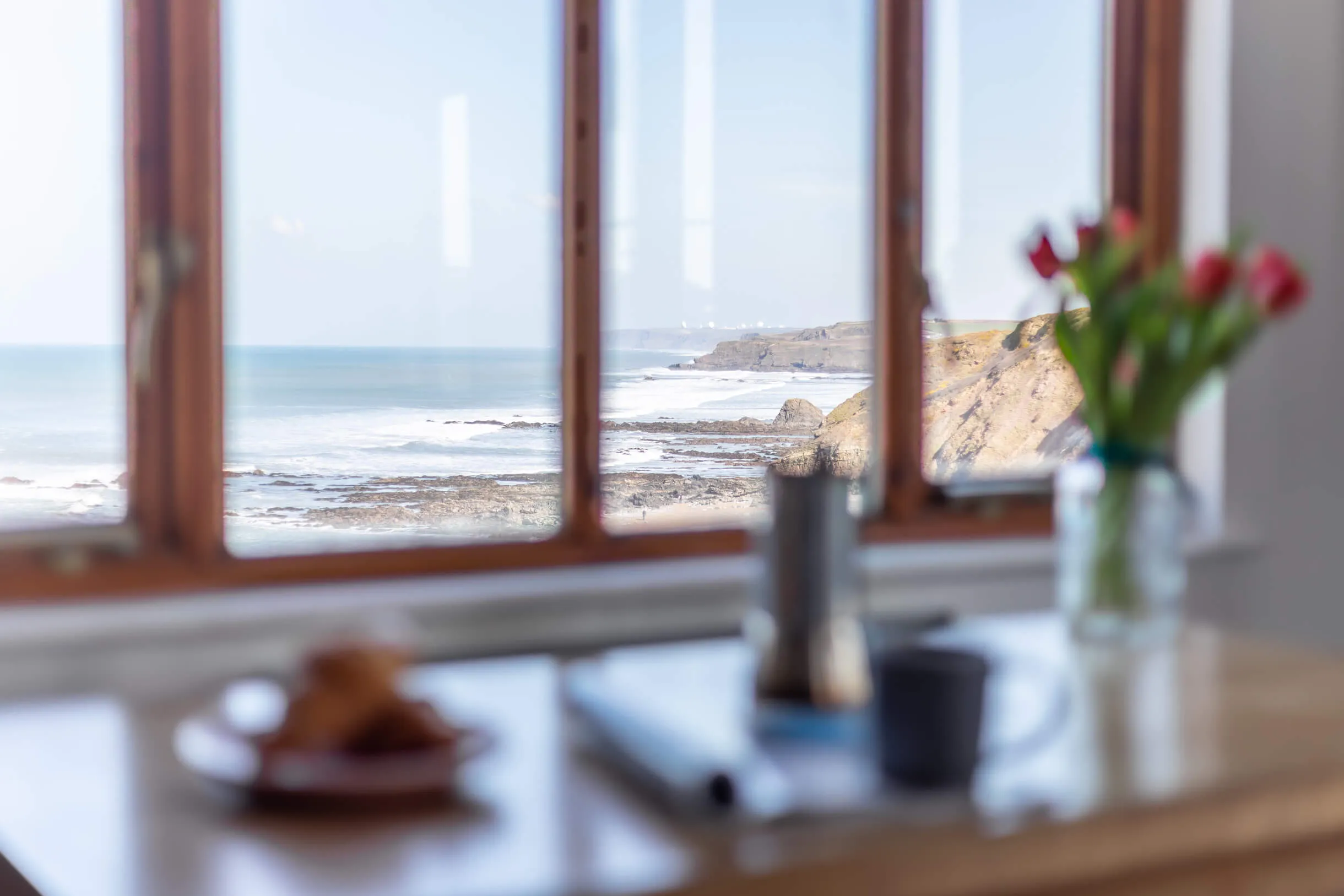 sunset view self catering apartment with stunning sea views out of the window